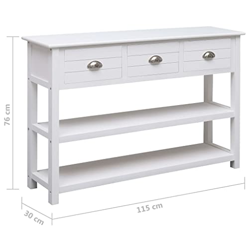 Sideboard,Buffet Cabinet Storage Kitchen Cabinet Farmhouse Buffet Server Bar Wine Cabinet Console Table for Kitchen,Dining Room,Living Room,Entryway,White 45.3"x11.8"x29.9" Wood