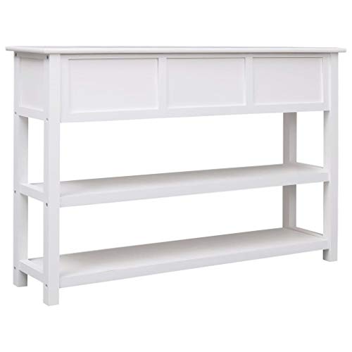 Sideboard,Buffet Cabinet Storage Kitchen Cabinet Farmhouse Buffet Server Bar Wine Cabinet Console Table for Kitchen,Dining Room,Living Room,Entryway,White 45.3"x11.8"x29.9" Wood