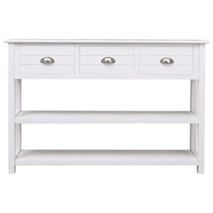 Sideboard,Buffet Cabinet Storage Kitchen Cabinet Farmhouse Buffet Server Bar Wine Cabinet Console Table for Kitchen,Dining Room,Living Room,Entryway,White 45.3"x11.8"x29.9" Wood