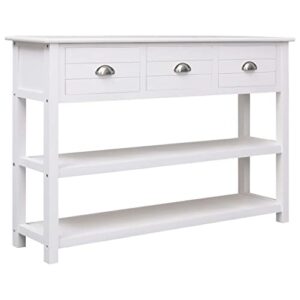 Sideboard,Buffet Cabinet Storage Kitchen Cabinet Farmhouse Buffet Server Bar Wine Cabinet Console Table for Kitchen,Dining Room,Living Room,Entryway,White 45.3"x11.8"x29.9" Wood