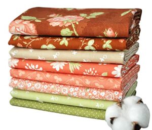 cinnamon and cream 8 fat quarters bundle by fig tree & co. for moda, 2 yards total