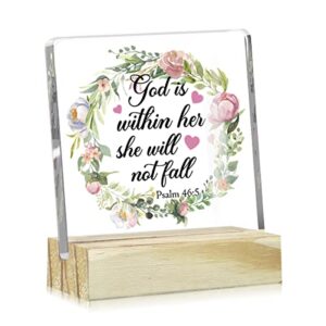 inspirational christian gifts with bible verses and prayers religious gifts for women men, prayer room decor, easter gift christmas gifts, desk decor gifts made in acrylic wood stand - jy274