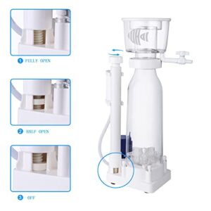 Protein Skimmers for Saltwater Aquariums, DC Pump with Controller, In Sump Use for 120 to 160 Gallons Fish Tank