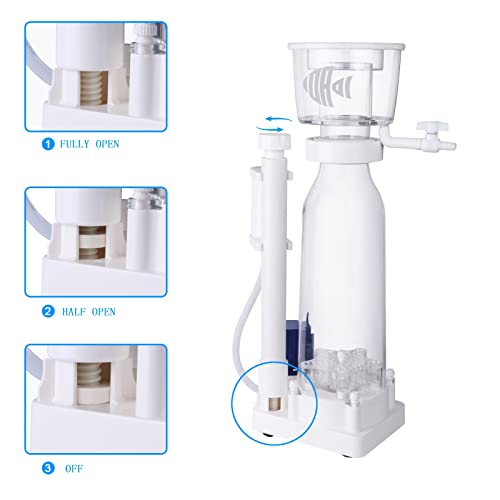 Protein Skimmers for Saltwater Aquariums, DC Pump with Controller, In Sump Use for 120 to 160 Gallons Fish Tank