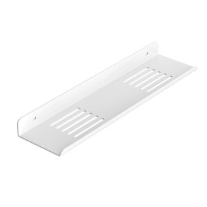 sdlemeiy floating shelves wall mounted bathroom shelf，wall mounted hanging shelves，metal display wall shelf,wall mounted，carbon steel material(white, 15.9inch)