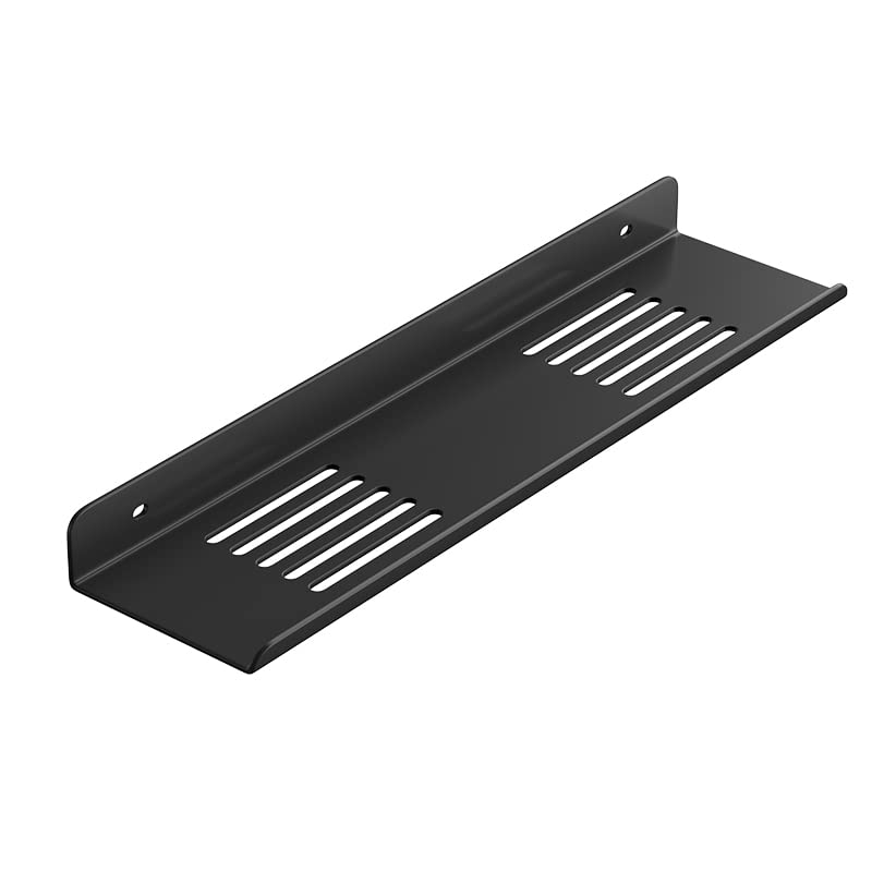 SDlemeiy Floating Shelves Wall Mounted Bathroom Shelf，Wall Mounted Hanging Shelves，Metal Display Wall Shelf,Wall Mounted，Carbon Steel Material (Black, 15.9inch)