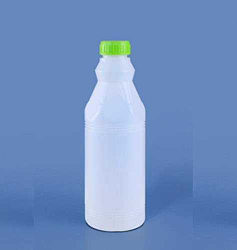 WellieSTR 3PCS Food Grade HDPE Plastic Bottles, 1000ml/35oz Liquid Storage Container Ketchup Salad Jam Juice Oil Refillabel Bottle White with Cap (Clear)