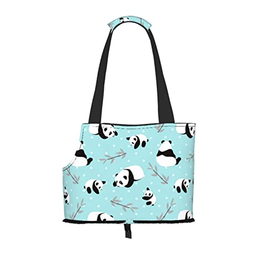 Soft Sided Travel Pet Carrier Tote Hand Bag Cute-Cartoon-Panda-Bear Portable Small Dog/Cat Carrier Purse