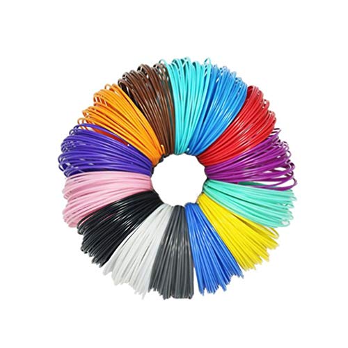 3D Pen Filament Refills, Each Color 10M, Total 10M Feet 3D Pen/3D Printer PLA Sample Pack, Compatible with MYNT3D / Printing Pen