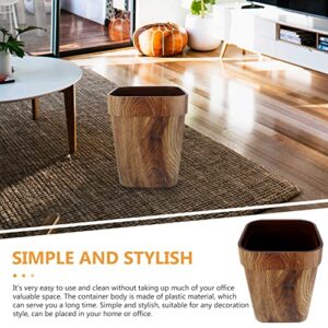 Angoily Wooden Garbage Bin Small Trash Can Wood Square Waste Basket Garbage Container Bin Trash Pail Toilet Paper Bucket for Home Bathroom Kitchen Office Bathroom Trash