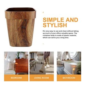 Angoily Wooden Garbage Bin Small Trash Can Wood Square Waste Basket Garbage Container Bin Trash Pail Toilet Paper Bucket for Home Bathroom Kitchen Office Bathroom Trash