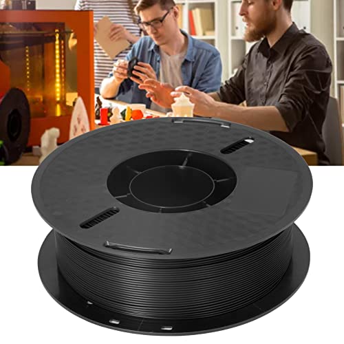 3D Printer Filament, 1kg 1.75mm PLA Filament Smokeless Bubble for High Precise Printing(Black)