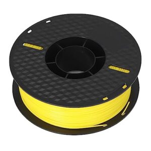 kadimendium 3d printer filament, 1kg spool 1.75mm pla print filament consumables smokeless low shrinkage good adhesion for industrial devices(yellow)