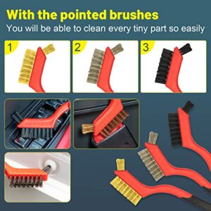 YCHOW-TECH Car Detailing Brush Kit, 19PCS Car Wash Kit Car Detailing Kit Interior Cleaner Detailing Supplies Exterior Car Accessories Automotive Detailing Equipment Auto Detailing Tools