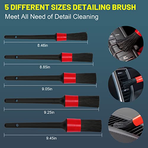 YCHOW-TECH Car Detailing Brush Kit, 19PCS Car Wash Kit Car Detailing Kit Interior Cleaner Detailing Supplies Exterior Car Accessories Automotive Detailing Equipment Auto Detailing Tools