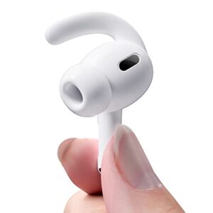 pzoz 2 pairs airpods pro 2 ear hooks, silicone anti-slip in-ear earhooks covers, ear tips accessories compatible with apple airpods pro 2nd generation (not fit in the charging case)