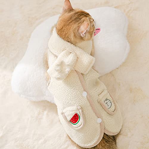 HOUKAI Dog Vest Winter Dog Cat Clothes Medium Small Dog Warm Soft Pet Jacket Velvet Scarf (Color : OneColor, Size : XL Code)