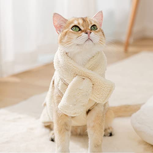 HOUKAI Dog Vest Winter Dog Cat Clothes Medium Small Dog Warm Soft Pet Jacket Velvet Scarf (Color : OneColor, Size : XL Code)