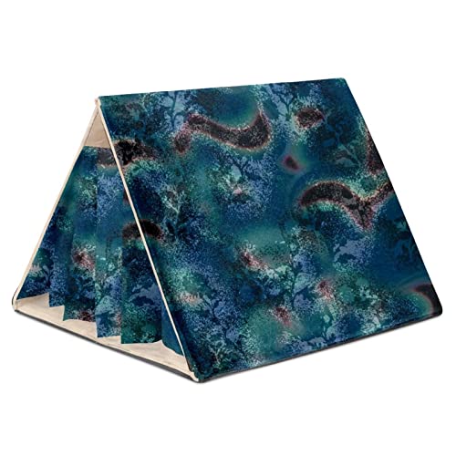 Y-DSIWX Guinea Pig House Bed, Rabbit Large Hideout, Small Animals Nest Hamster Cage Habitats Abstract Oil Painting Texture Blue