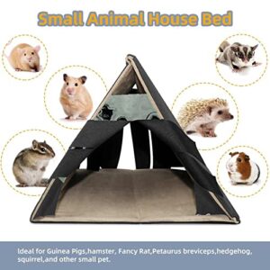 Y-DSIWX Guinea Pig House Bed, Rabbit Large Hideout, Small Animals Nest Hamster Cage Habitats Graffiti