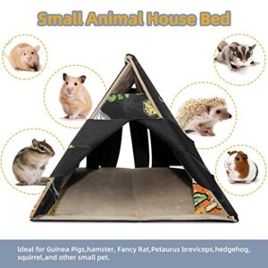 Y-DSIWX Guinea Pig House Bed, Rabbit Large Hideout, Small Animals Nest Hamster Cage Habitats Tomato Soup Recipe Menu Chalkboard Design