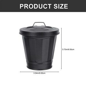 Toddmomy 2Pcs Mini Desktop Trash Can with Lid Small Waste Paper Bin Rubbish Basket Flower Holder Pot Planter Sundries Container Countertop Garbage Cans for Bathrooms Kitchens