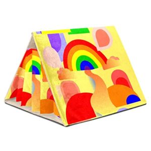 y-dsiwx guinea pig hideout cozy hamster house cave for bunny chinchilla hedgehog small animal rainbow
