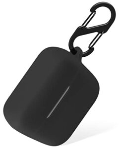 geiomoo silicone case compatible with sennheiser cx plus, protective cover with carabiner (black)