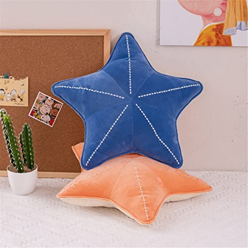 LICHENHAO Starfish Shell Pillow for Floor, Sofa, Reading Cushion (Orange, 19.6in)