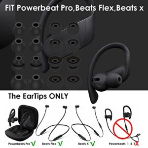Replacement Ear Tips TEEMADE Silicone Earbuds Buds Set for Powerbeats Pro Beats Flex and Beats X Wireless Earphone Headphones,16 Pieces (Ivory)