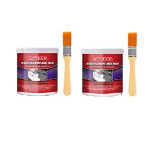 haoting rust remover for metal, water-based metallic paint rust converter, multi purpose anti-rust protection car coating primer, antirouille pour automobile, with brush (2 pcs)