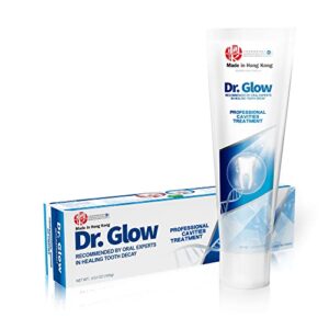 dr. glow adult cavity repair toothpaste, fluoride free enamel repair tooth taste for teeth remineralizing, hydroxyapatite toothpaste for tooth decay repair, cavity reversing anticavity, minty 3.52oz