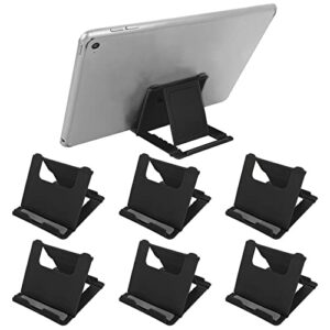 tiesome 6pcs foldable cell phone stand, multi-angle pocket phone stand portable universal desk stand for all mobile smart phone tablet display