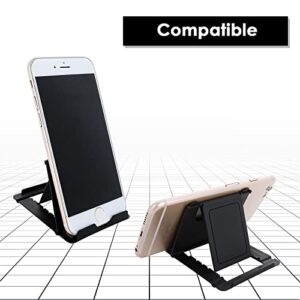 TIESOME 6Pcs Foldable Cell Phone Stand, Multi-Angle Pocket Phone Stand Portable Universal Desk Stand for All Mobile Smart Phone Tablet Display
