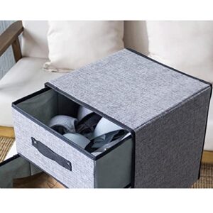 MJWDP Non-Woven Fabric Blanket Organizer Quilt Storage Bag Blanket Storage Bags with Duvet Storage Bed Storage (Color : Grey, Size : 31 * 30.5 * 31.5cm)