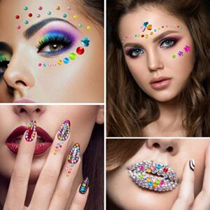 Gem Stickers, 1510pcs Rhinestone Stickers, Self Adhesive Jewel Stickers, Bling Gems for Crafts, Stick on Gems for Makeup, DIY, Eye, Nail, Assorted Sizes