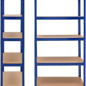 5-Tier Meta Garage Shelving,Heavy Duty Storage Shelves for Garage Storage,875kg Capacity Adjustable Metal Shelves for Storage Shelving, Heavy Duty Shelving, Industrial Storage Racks,148x70x30cm