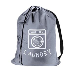 large laundry bag with strap, laundry bags extra large heavy duty, dirty clothes bag for traveling, canvas laundry bag, travel laundry bags for dirty clothes, easy fit a laundry hamper or basket…