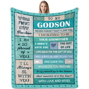 nuritus godson gifts from godmother, to my godson gifts, valentines day godson gifts, birthday gift for godson, best gifts for godson ever, unique godson birthday ideas blanket 50"x60"
