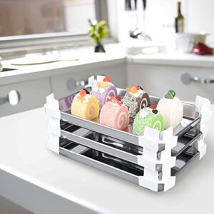 24 Pcs Tray Stackers Sets for Harvest Right Freeze Dryer Accessories Cabinet Pantry Stackable Trays Organizer Storage Stacking Holder Rack Kitchen Countertop for Canteens Fast Food Restaurants