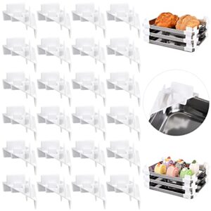 24 Pcs Tray Stackers Sets for Harvest Right Freeze Dryer Accessories Cabinet Pantry Stackable Trays Organizer Storage Stacking Holder Rack Kitchen Countertop for Canteens Fast Food Restaurants