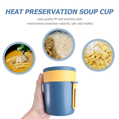 LIFKOME 450ml Food Stainless Steel Insulated Coffee Mug with Handle Double Wall Vacuum Travel Mug Food Jar Soup for Hot & Cold Foods Food Jar for Toddlers &