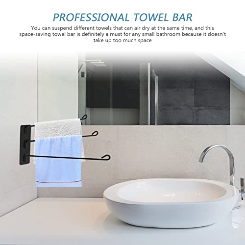 UPKOCH Swing Arm Towel Rack Wall Mount Towel Rack Stainless Steel Towel Bar Rotation Space Saving Towel Racks Swivel Hand Towel Bar for Home Kitchen Bathroom Accessories