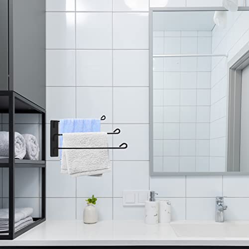 UPKOCH Swing Arm Towel Rack Wall Mount Towel Rack Stainless Steel Towel Bar Rotation Space Saving Towel Racks Swivel Hand Towel Bar for Home Kitchen Bathroom Accessories