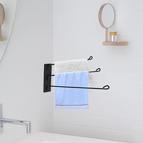 UPKOCH Swing Arm Towel Rack Wall Mount Towel Rack Stainless Steel Towel Bar Rotation Space Saving Towel Racks Swivel Hand Towel Bar for Home Kitchen Bathroom Accessories