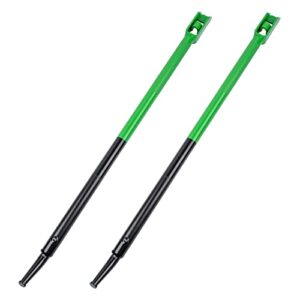 iweshal winch bar, 2 pack combination winch bars with square head for flatbed trailer winches and trucks, painted combination carbon-steel construction and no-slip handle winch bar (black & green)