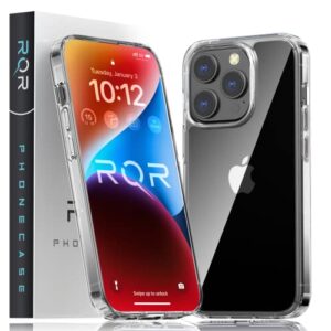 rqr clear armor for iphone 12 case & iphone 12 pro case, [anti-yellowing] protective shockproof phone case [certified military protection] slim hard cover 6.1 inch