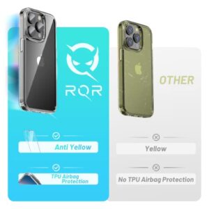 RQR Clear Armor for iPhone 12 Case & iPhone 12 Pro Case, [Anti-Yellowing] Protective Shockproof Phone Case [Certified Military Protection] Slim Hard Cover 6.1 inch