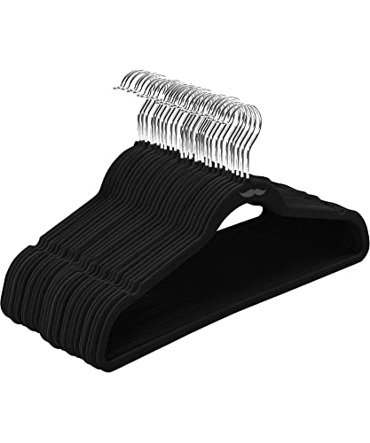 Mr. Pen- Velvet Hangers, 40 Pack, Black Hangers, Clothes Hangers, Felt Hangers, Black Velvet Hanger, Hangers Non Slip, Non Slip Hangers, Black Velvet Hangers, Black Hangers Velvet, Slim Hangers