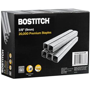 bostitch b8 staples 3/8 inch powercrown staples - pack of 20,000 staples